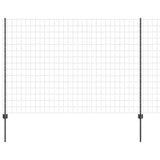 Vidaxl hek met paal grijs 1,6 x 10 m staal en pvc