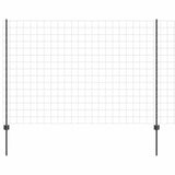 Vidaxl hek met paal grijs 1,6 x 10 m staal en pvc