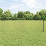 Vidaxl hek met paal grijs 0,6 x 25 m staal en pvc