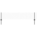 Vidaxl hek met paal grijs 0,4 x 10 m staal en pvc