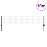 Vidaxl hek met paal grijs 0,4 x 10 m staal en pvc