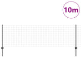 Vidaxl hek met paal grijs 0,8 x 10 m staal