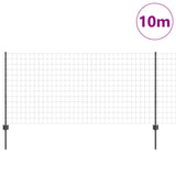 Vidaxl hek met paal grijs 1 x 10 m staal