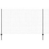 Vidaxl hek met paal grijs 1,4 x 10 m staal en pvc