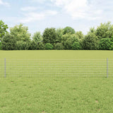 Vidaxl hek met paal zilver 0,4 x 10 m staal