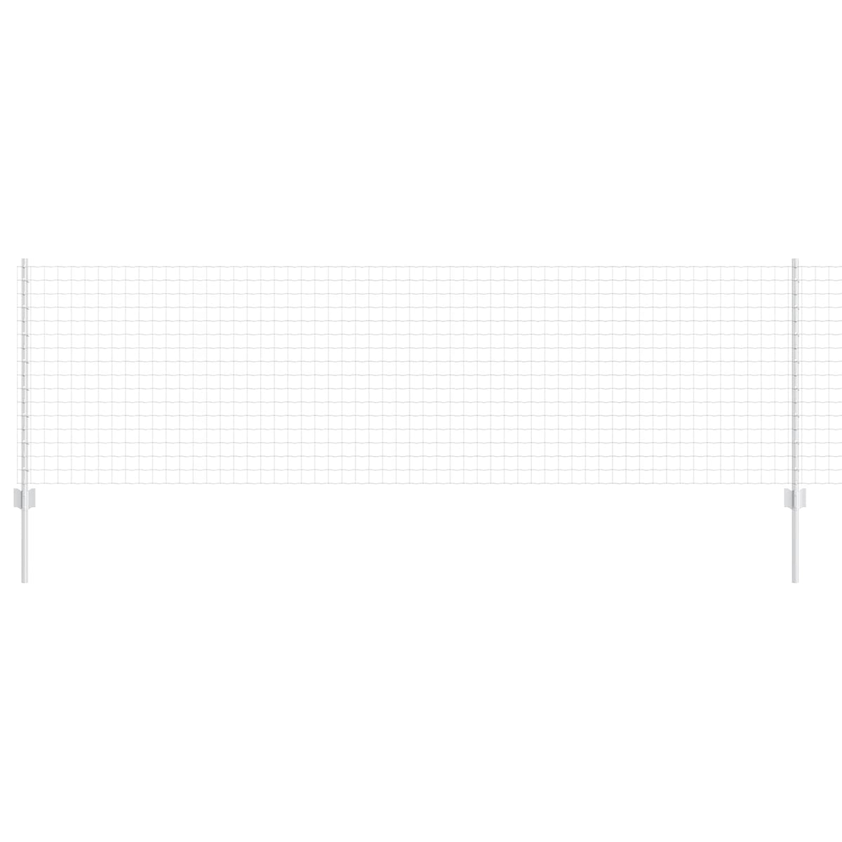 Vidaxl euro-hek met palen 10 x 0,8 m gegalvaniseerd staal mesh