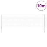 Vidaxl hek met paal zilver 0,8 x 10 m staal