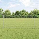 Vidaxl hek met paal zilver 1 x 10 m staal