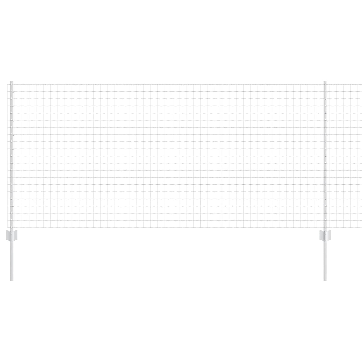 Vidaxl hek met paal zilver 1 x 10 m staal