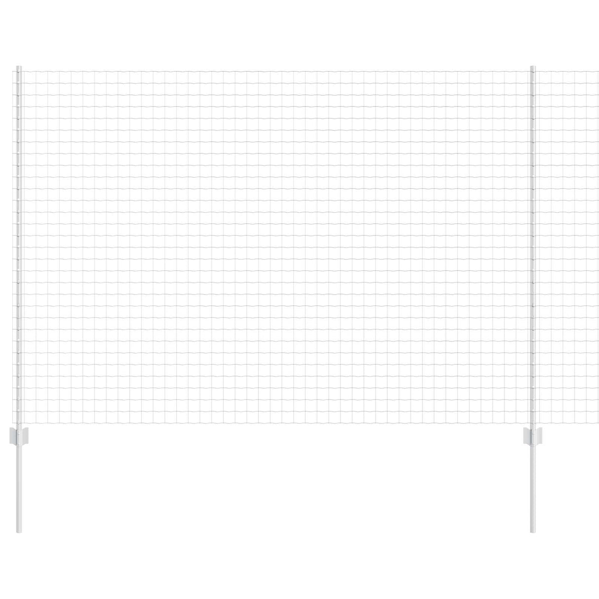 Vidaxl hek met paal zilver 1,6 x 10 m staal