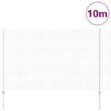Vidaxl hek met paal zilver 1,6 x 10 m staal