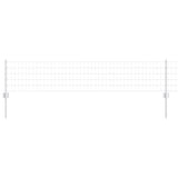 Vidaxl hek met paal zilver 0,4 x 10 m staal