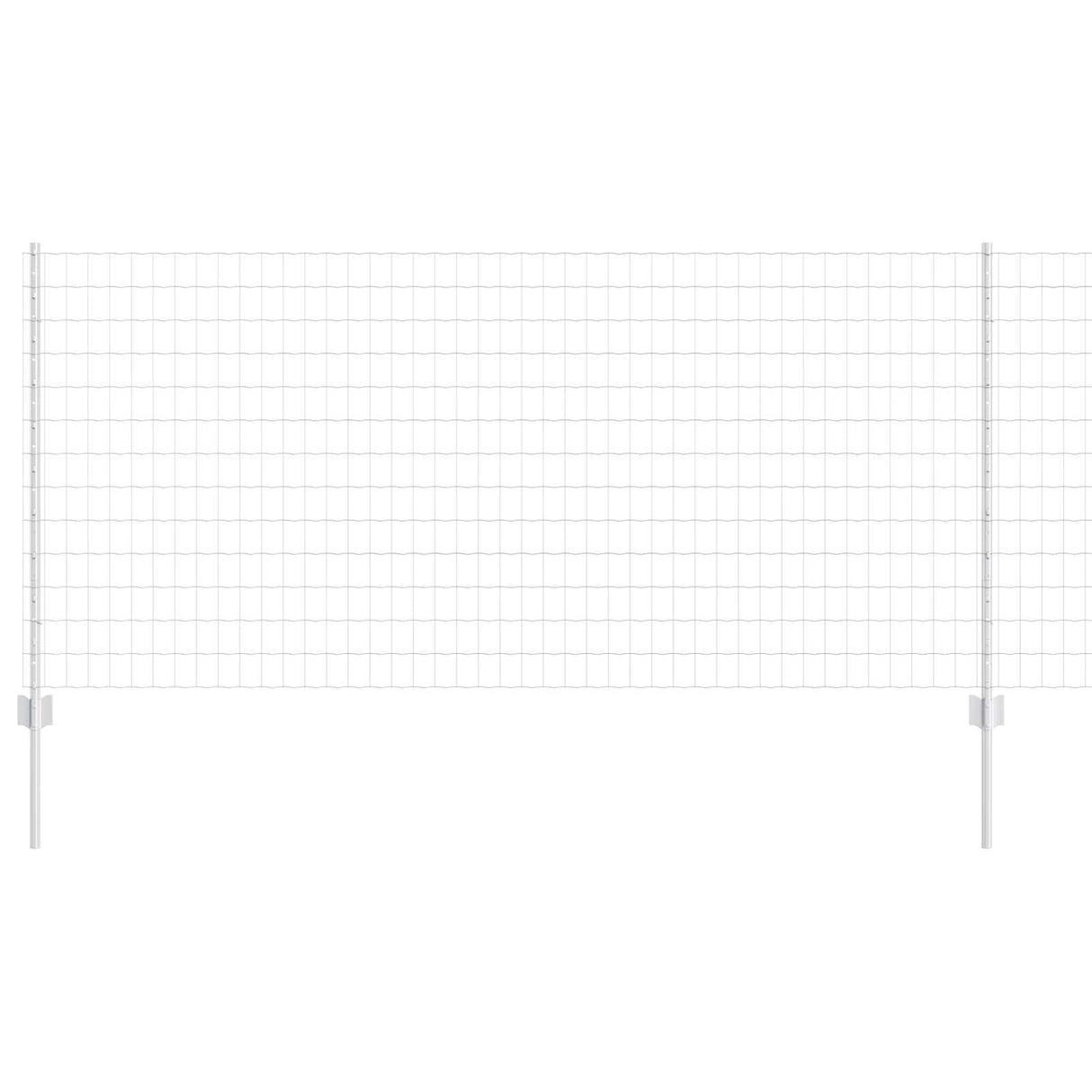 Vidaxl hek met paal zilver 1 x 10 m staal