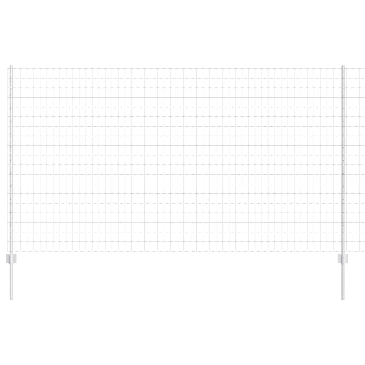 Vidaxl hek met paal zilver 1,4 x 10 m staal