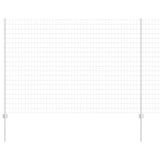 Vidaxl hek met paal zilver 1,5 x 10 m staal
