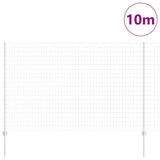 Vidaxl hek met paal zilver 1,5 x 10 m staal