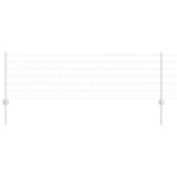 Vidaxl hek met paal zilver 0,6 x 10 m staal