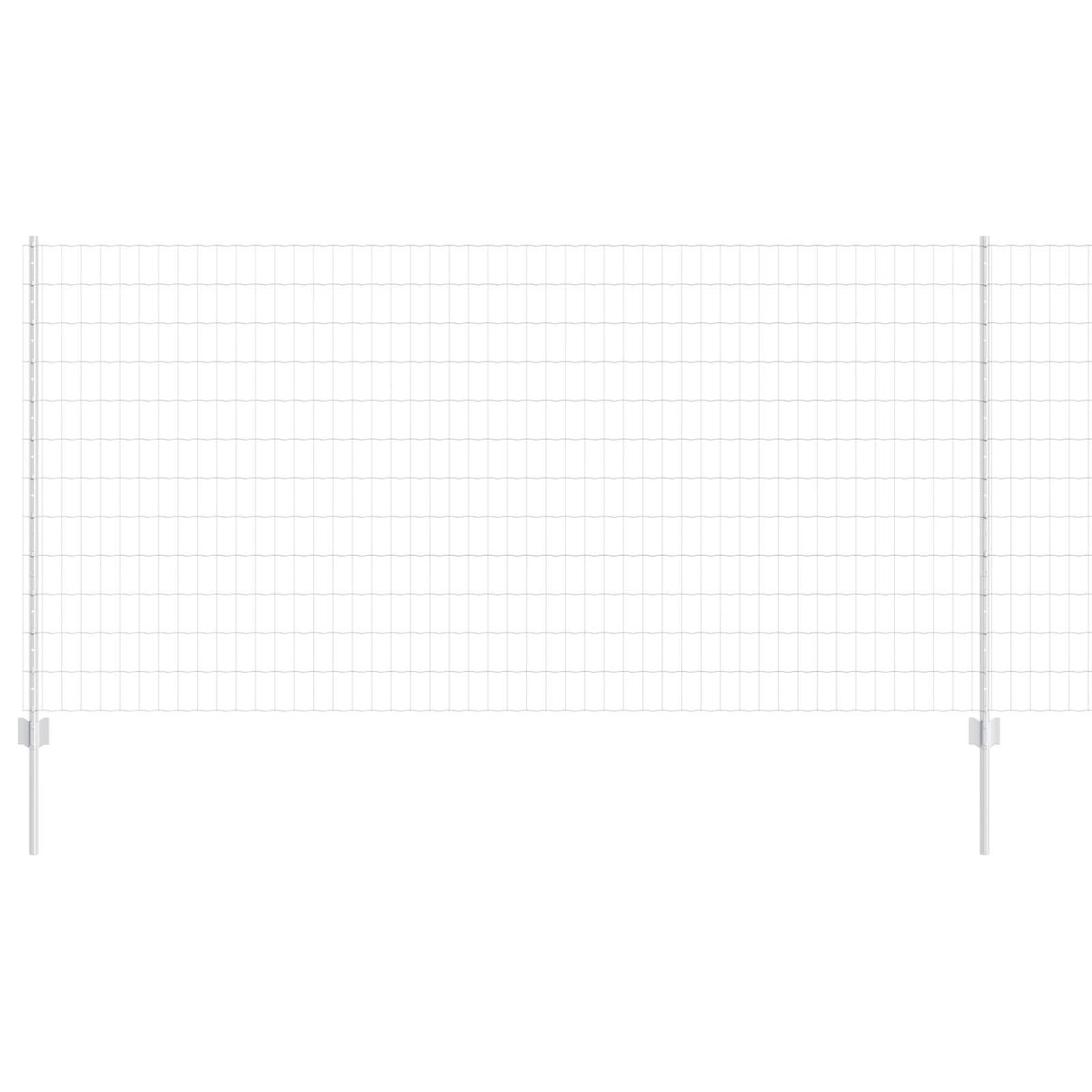 Vidaxl hek met paal zilver 1,2 x 10 m staal