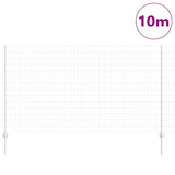 Vidaxl hek met paal zilver 1,4 x 10 m staal