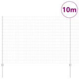 Vidaxl hek met paal zilver 1,5 x 10 m staal