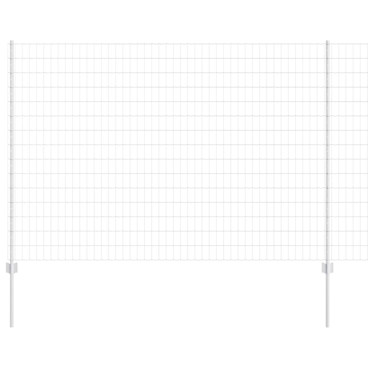 Vidaxl hek met paal zilver 1,6 x 10 m staal