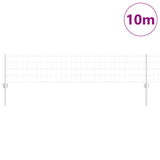 Vidaxl hek met paal zilver 0,4 x 10 m staal