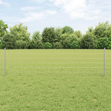 Vidaxl hek met paal zilver 0,6 x 10 m staal