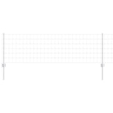 Vidaxl hek met paal zilver 0,6 x 10 m staal