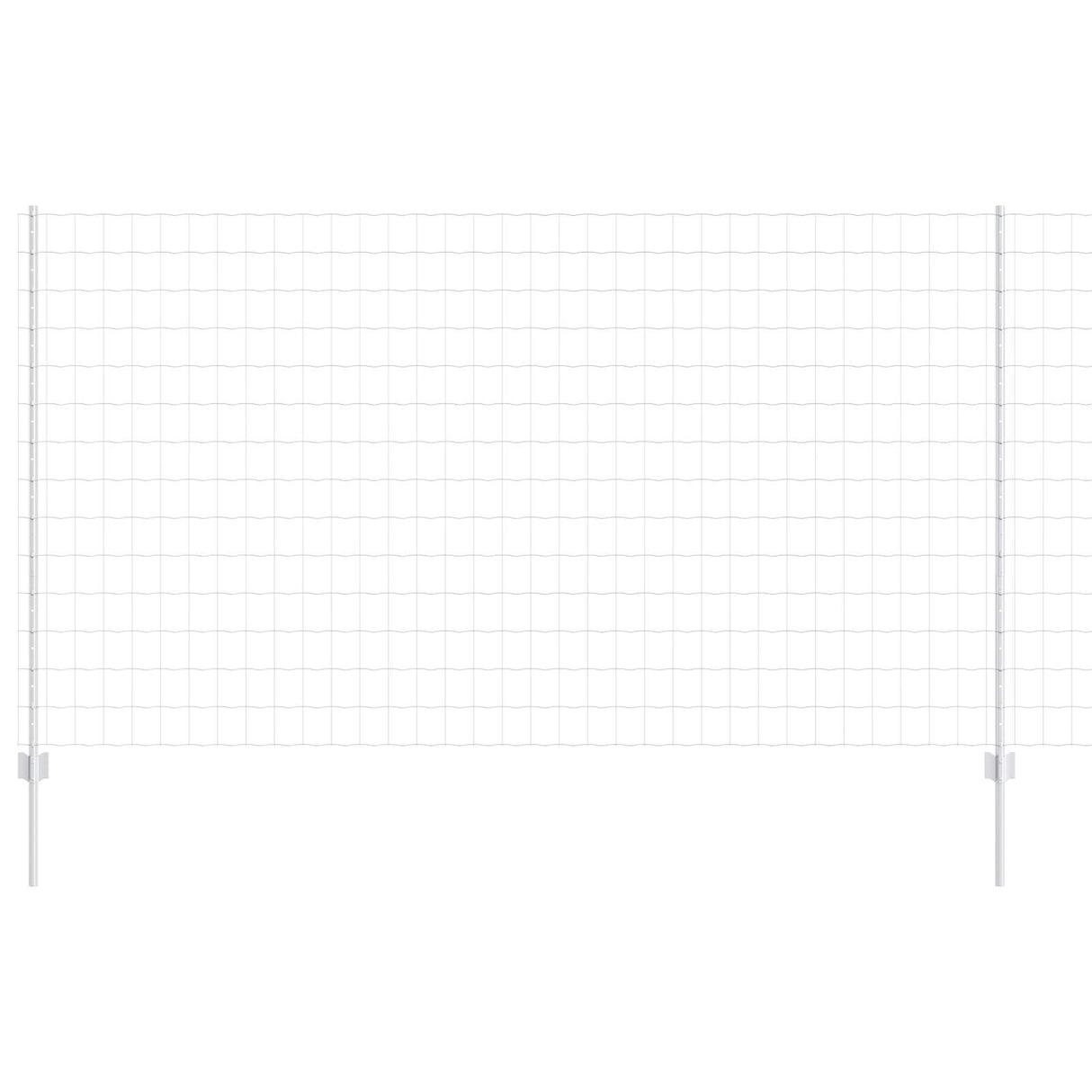 Vidaxl hek met paal zilver 1,4 x 10 m staal