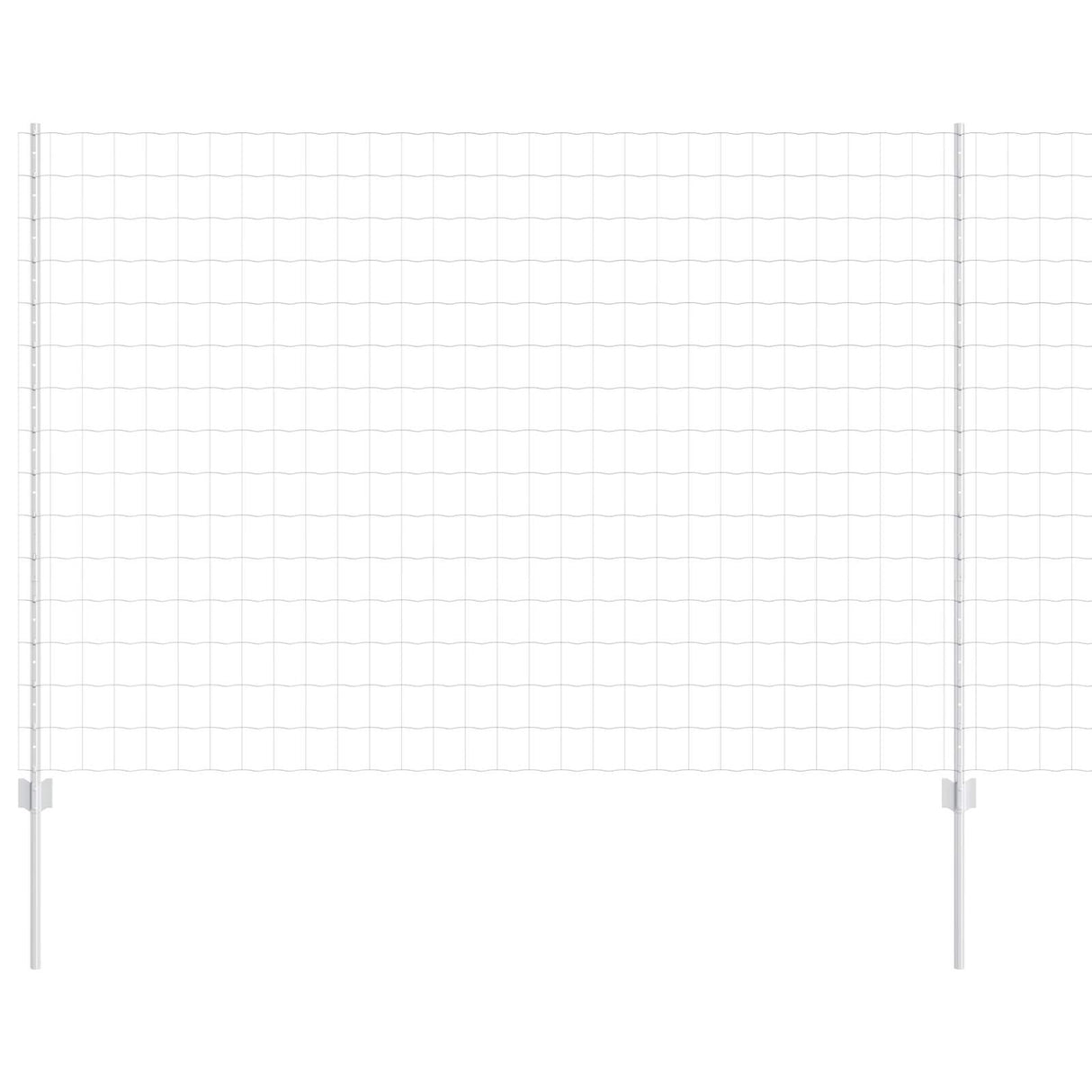 Vidaxl hek met paal zilver 1,5 x 10 m staal