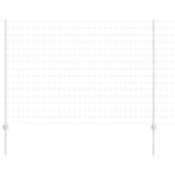 Vidaxl hek met paal zilver 1,6 x 10 m staal