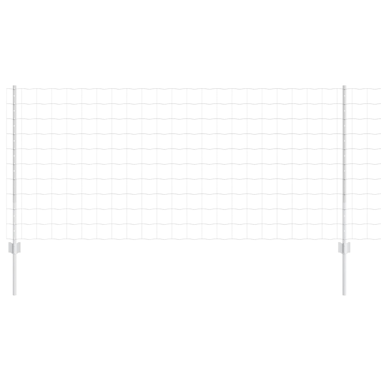 Vidaxl hek met paal zilver 1 x 10 m staal