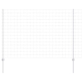 Vidaxl hek met paal zilver 1,5 x 10 m staal
