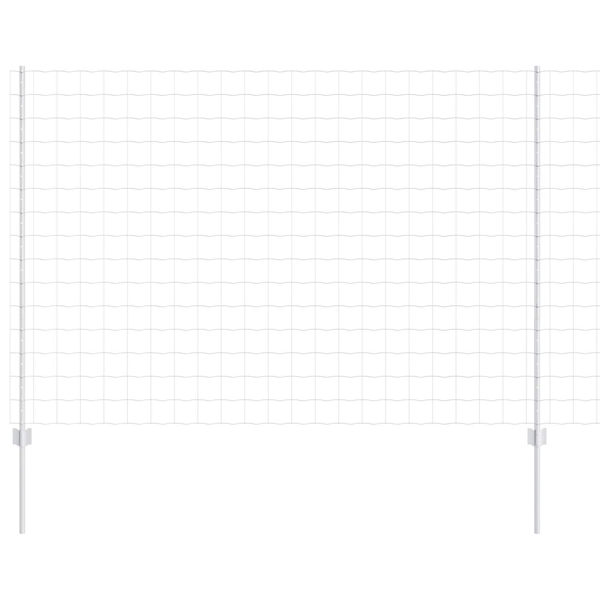Vidaxl hek met paal zilver 1,6 x 10 m staal
