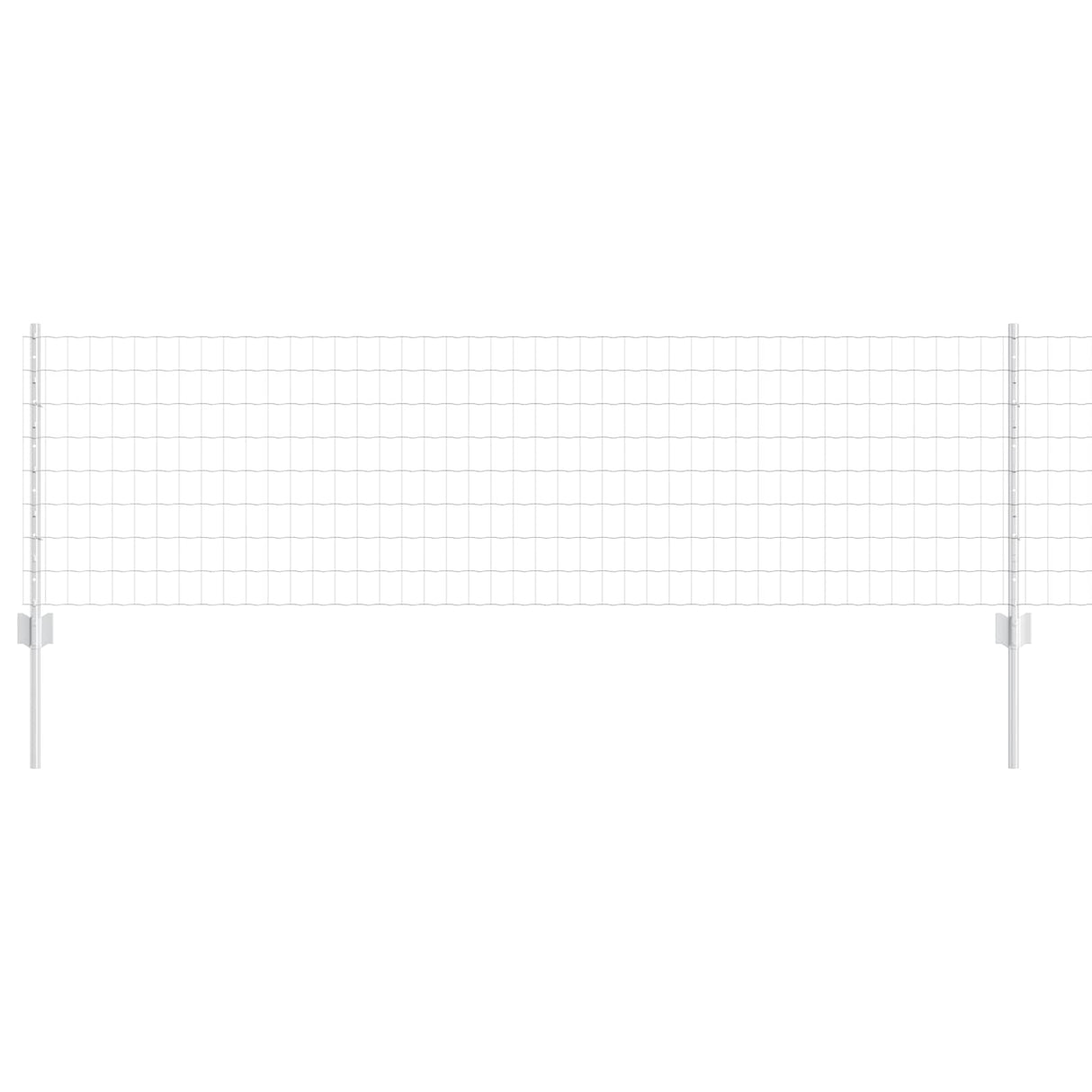 Vidaxl hek met paal zilver 0,6 x 25 m staal