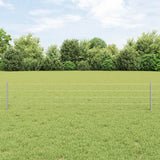 Vidaxl hek met paal zilver 0,4 x 25 m staal