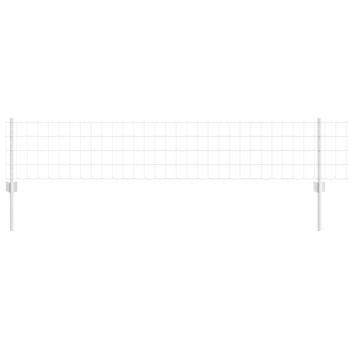 Vidaxl hek met paal zilver 0,4 x 25 m staal