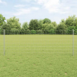 Vidaxl hek met paal zilver 0,8 x 25 m staal
