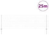 Vidaxl hek met paal zilver 0,8 x 25 m staal