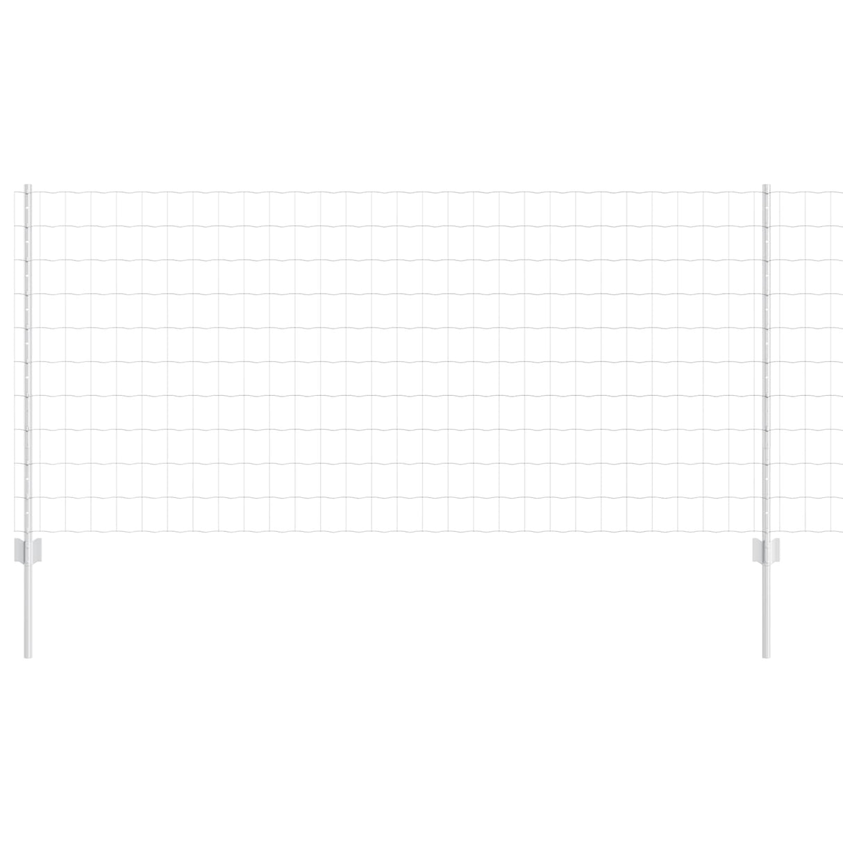Vidaxl hek met paal zilver 1 x 25 m staal