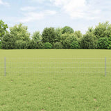 Vidaxl hek met paal zilver 0,4 x 50 m staal