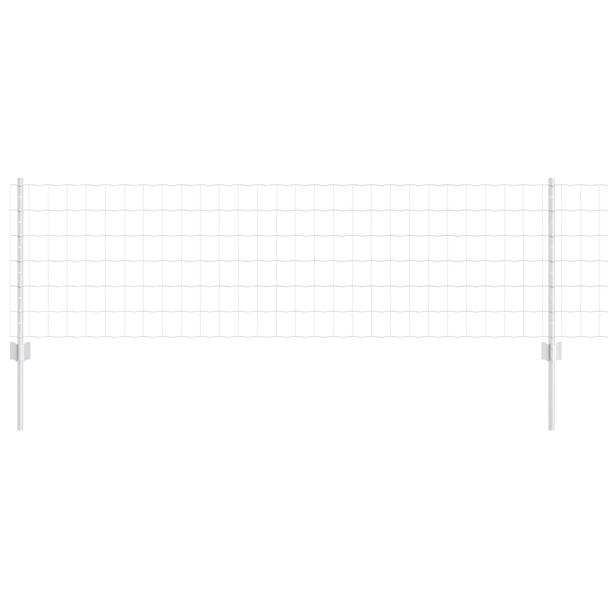Vidaxl hek met paal zilver 0,6 x 50 m staal
