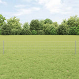 Vidaxl hek met paal zilver 0,4 x 10 m staal