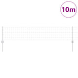 Vidaxl hek met paal zilver 0,4 x 10 m staal