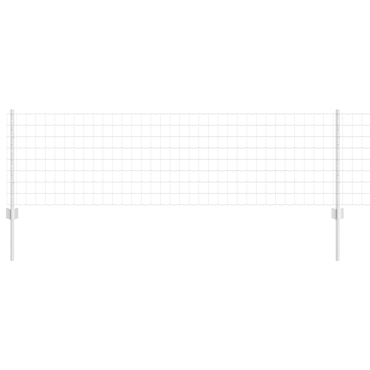 Vidaxl hek met paal zilver 0,6 x 10 m staal