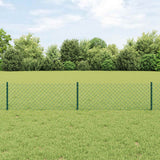 Vidaxl hek met paal groen 0,4 x 10 m staal en pvc