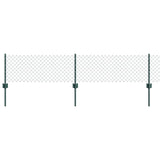 Vidaxl hek met paal groen 0,4 x 10 m staal en pvc
