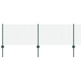 Vidaxl hek met paal groen 0,6 x 10 m staal en pvc