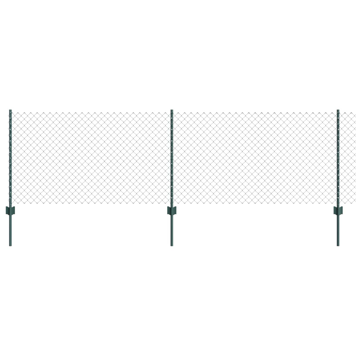 Vidaxl hek met paal groen 0,8 x 10 m staal en pvc