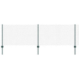 Vidaxl hek met paal groen 0,8 x 10 m staal en pvc
